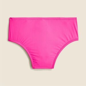J Crew Womens High-Rise Full-Coverage Bikini Bottom Radiant Fuchsia Size…